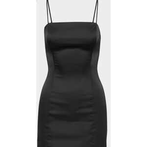 LAST CHANCE! Sunday Best Sexy, Satin Little Black Dress